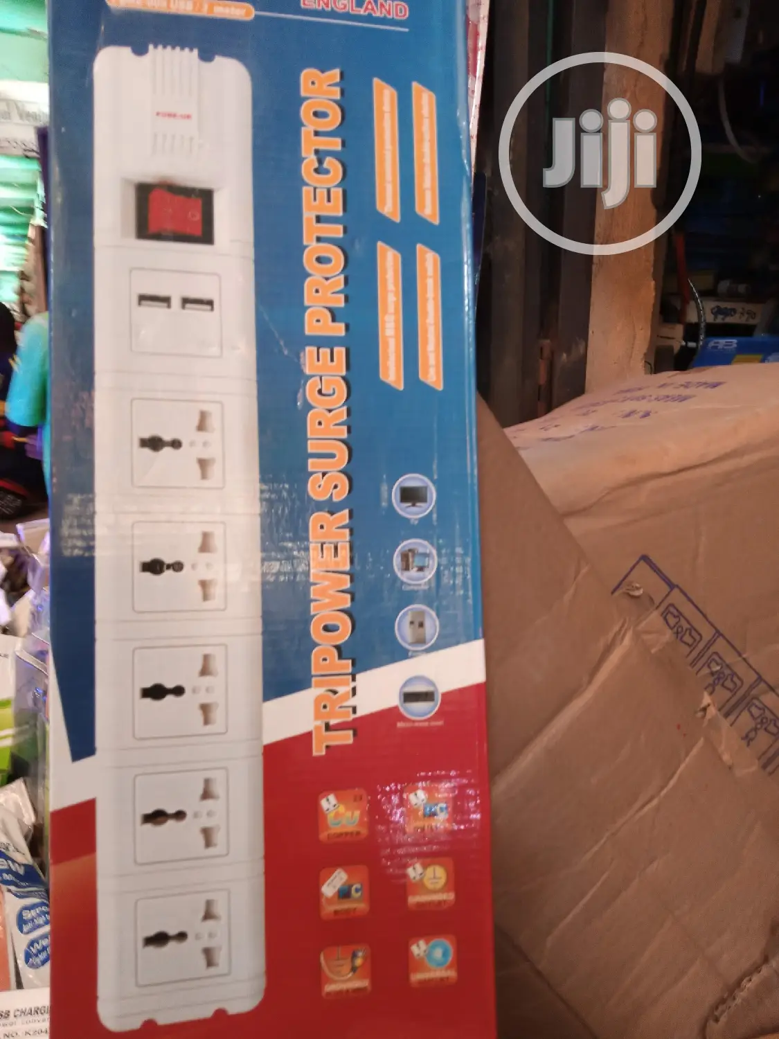 Pure-uk England Tripower Surge Protector Extension With 2usb