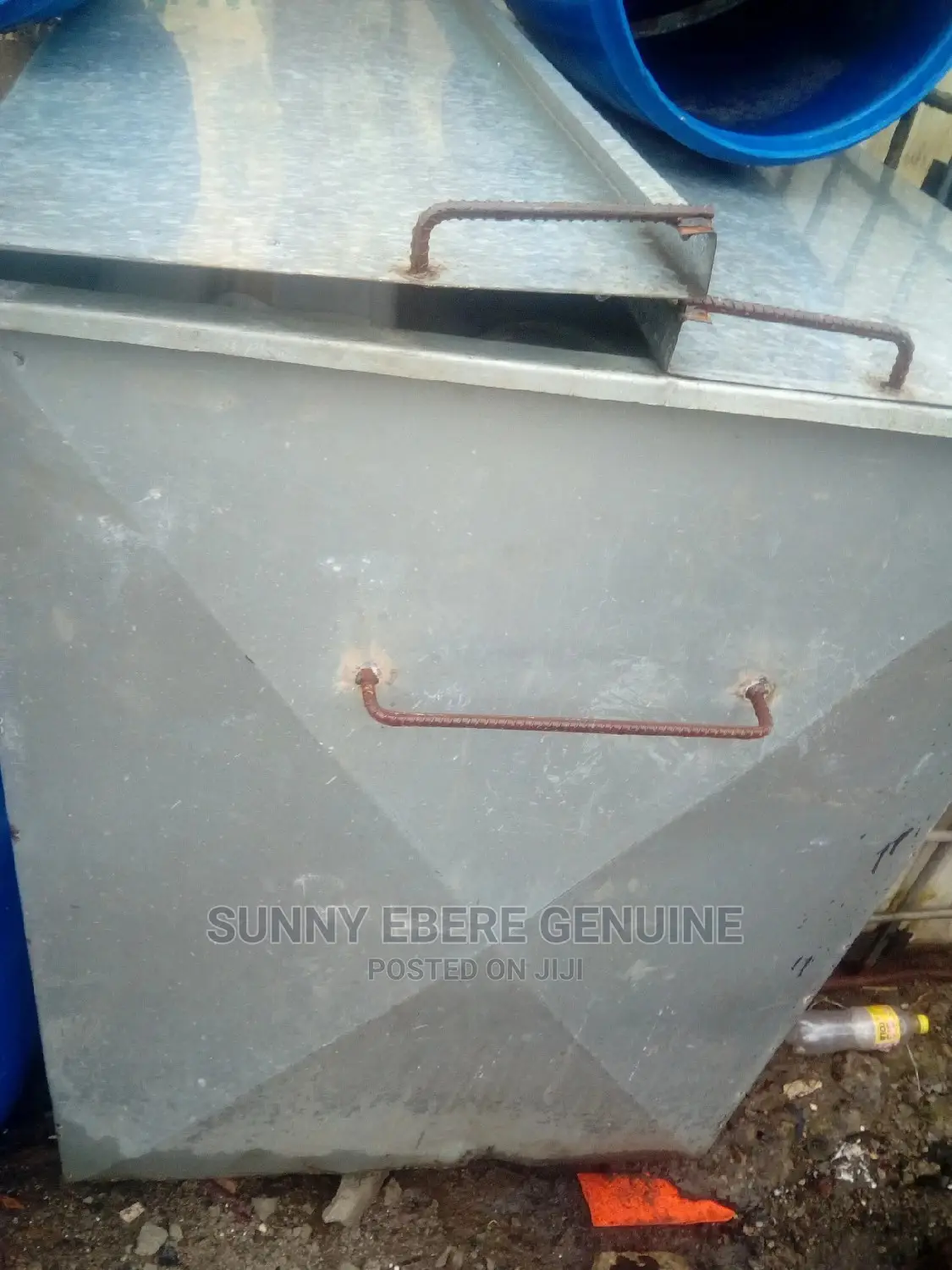Steel Metal Waste Container Bin 4 Wheels 100% Authentic