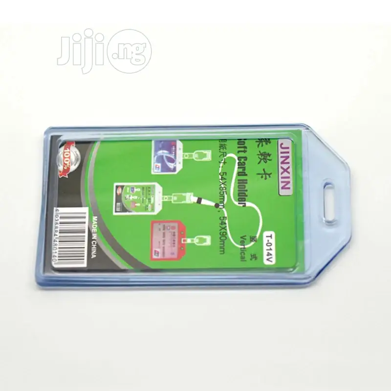 10 PCS/Lot New Blue Vertical Plastic Id Card Badge Holder
