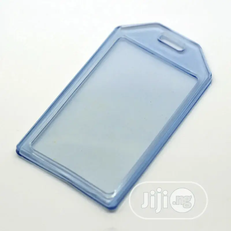 10 PCS/Lot New Blue Vertical Plastic Id Card Badge Holder