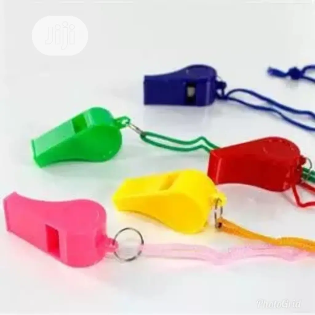 24pcs Plastic Whistle Lanyard School Soccer Sport