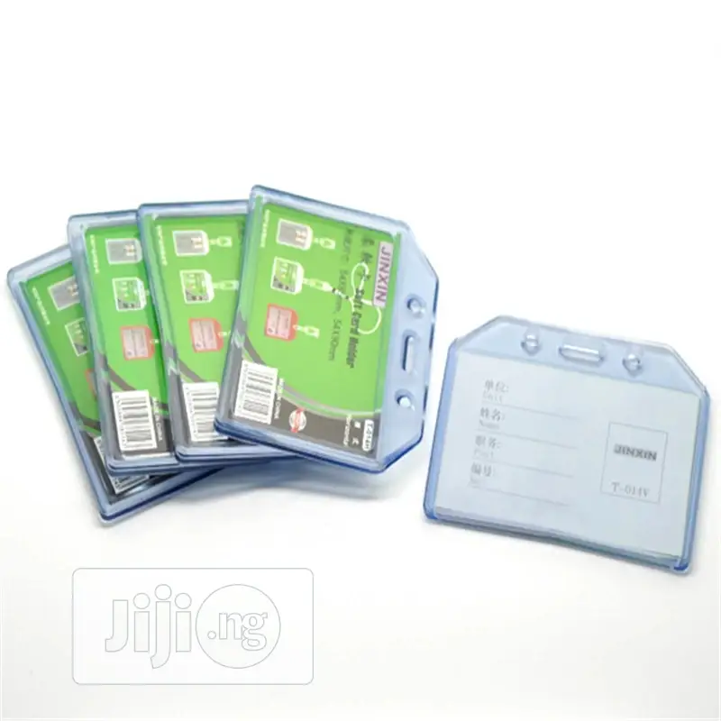 10pcs Plastic Waterproof Horizontal Id Card Badge Holders