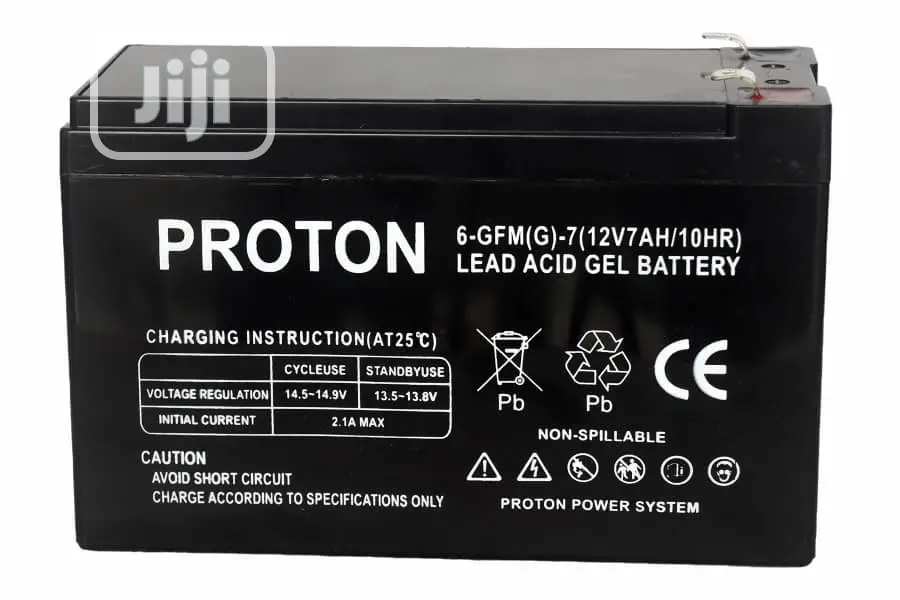 Proton Ups Rechargeable Battery - 12volts 7amp
