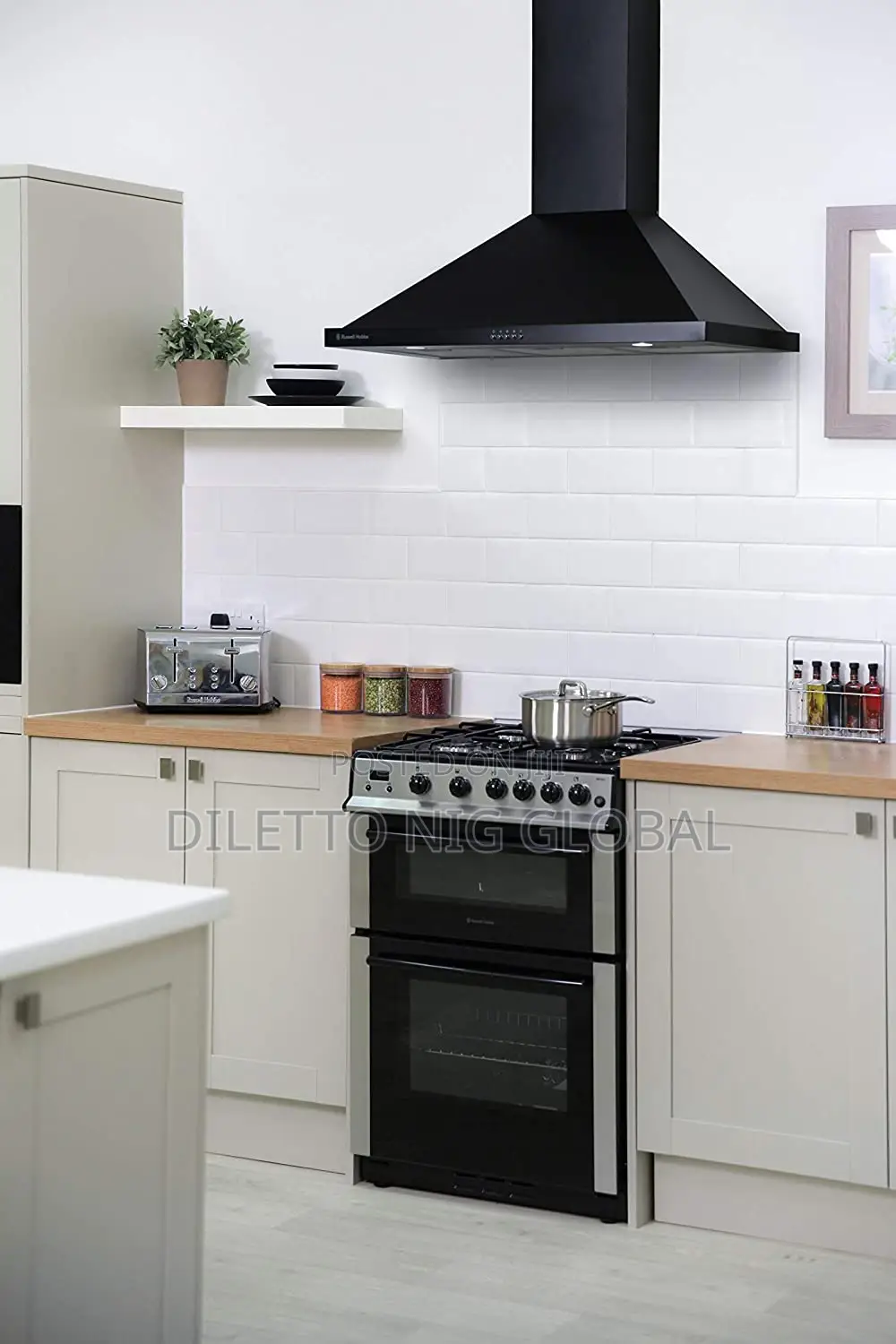 90cm Wide Cooker Hood Extractor Black