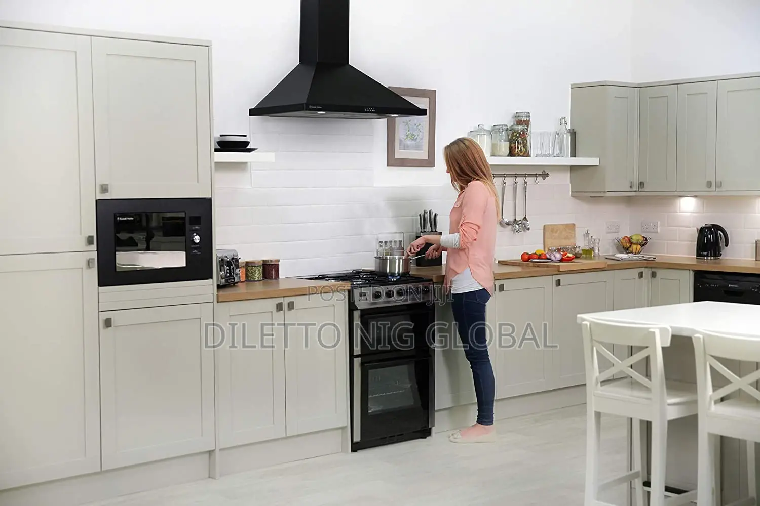 90cm Wide Cooker Hood Extractor Black