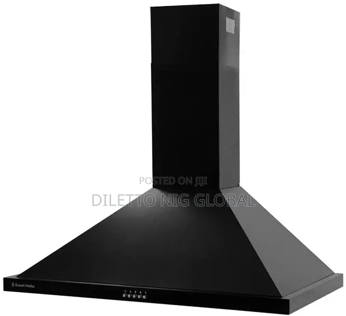 90cm Wide Cooker Hood Extractor Black