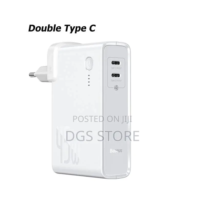 Baseus 2in1 Quick Charger Power Bank GAN10,000mah 45w C+C