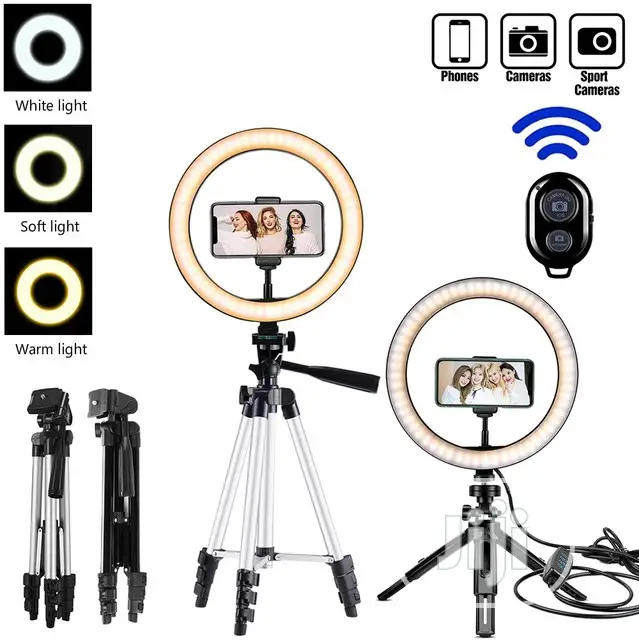 Tripod Stand Ring Light Profissional Photo Camera Phone