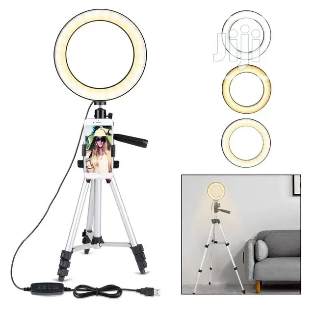 Profissional Dimmable for Phone With Tripod Stand Holder