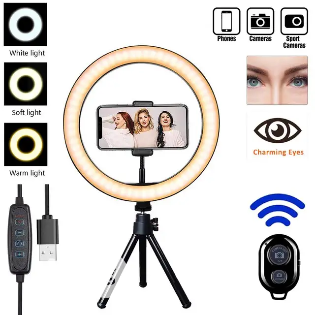 Tripod Stand Selfie Ring Lamp