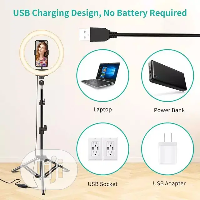 Selfie Makeup Dimmable LED Ring Light With Tripod Stand