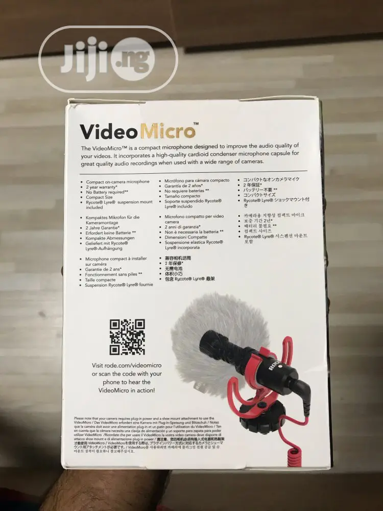 Original Rode Videomicro on-Camera Microphone Vlog Video