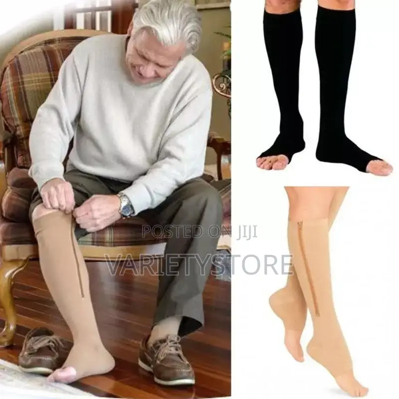 Zipper Compression Socks for Varicose Veins and Heavy Legs