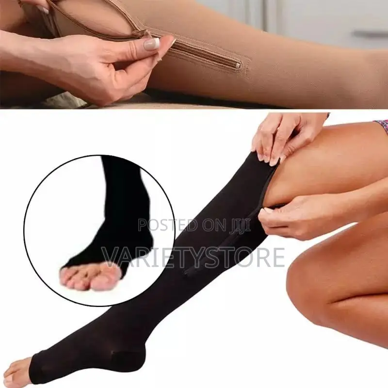 Zipper Compression Socks for Varicose Veins and Heavy Legs
