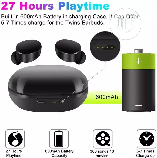 Headphones Touch Control Earbuds With Charging Cas