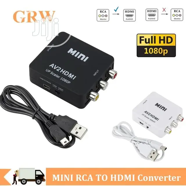 Mini Rca AV to HDMI Converter High Quality HD