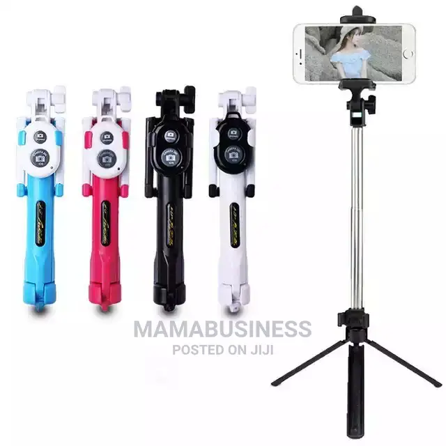 Extendable Stand Selfie Stick + Bluetooth Shutter