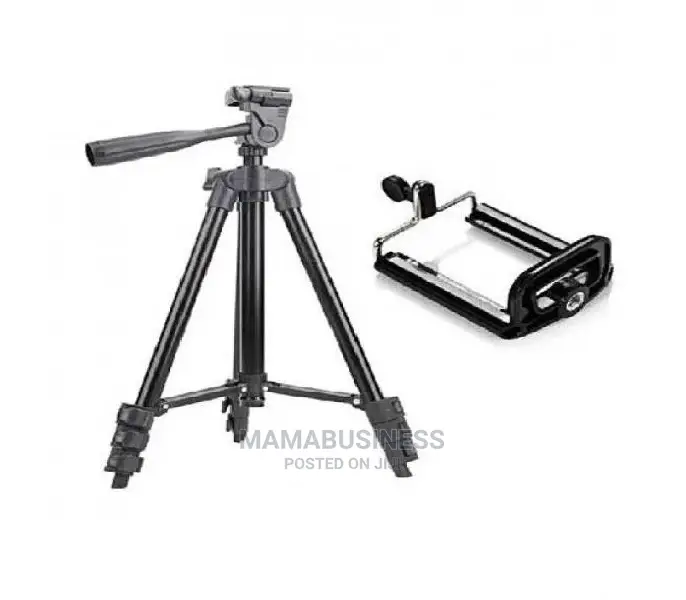 Professional Tripod 3120 Camera Stand + Free Phone Clip Hold