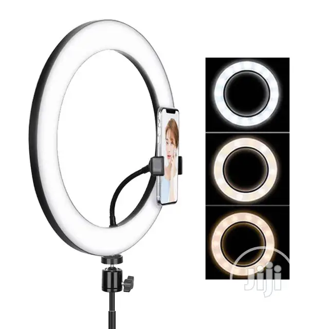 Photography LED Selfie Ring Light 3 Color Dimmable Camera