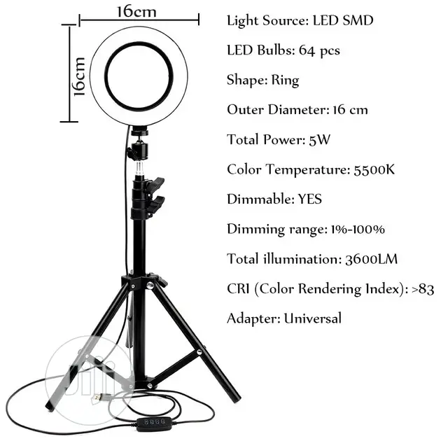 LED Ring Light Photo Studio Light Photography Selfie Ring