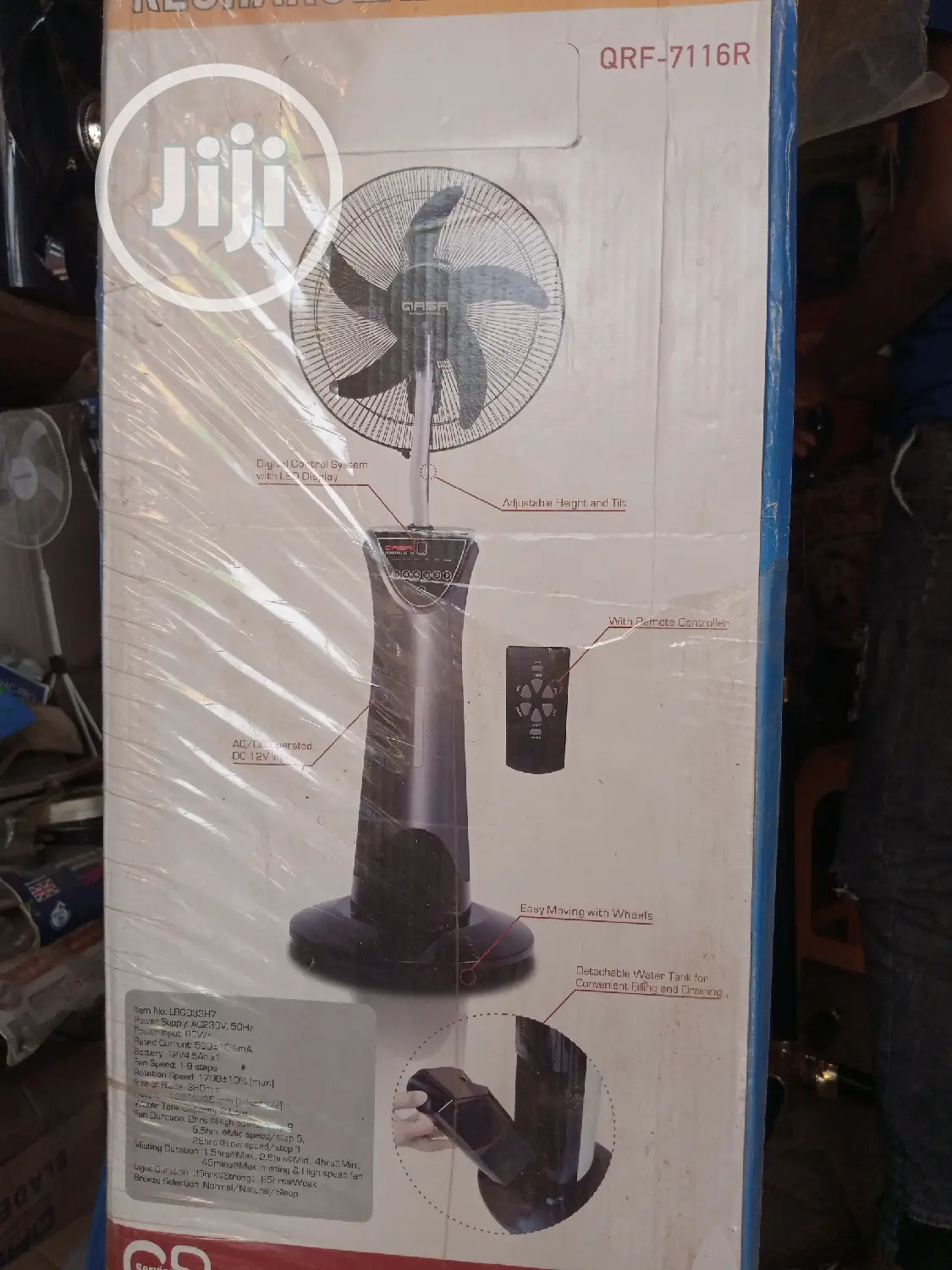 Qasa Rechargeable Mist Fan