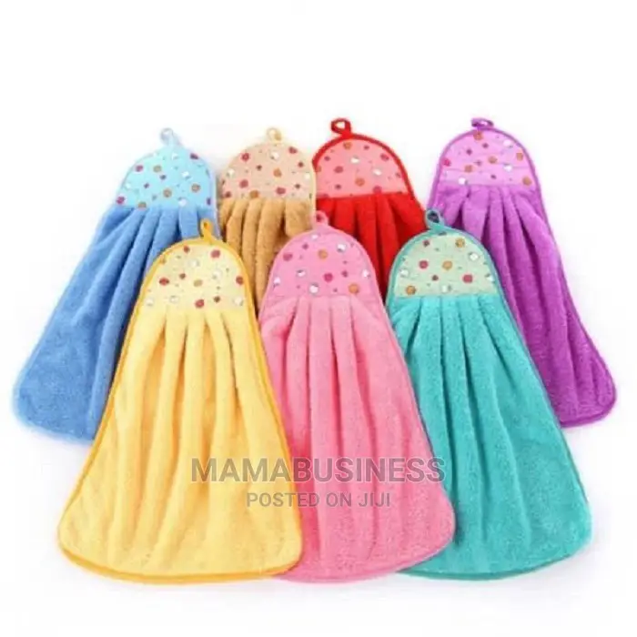 12pc Soft Absorbent Microfiber Hanging Kitchen Towel