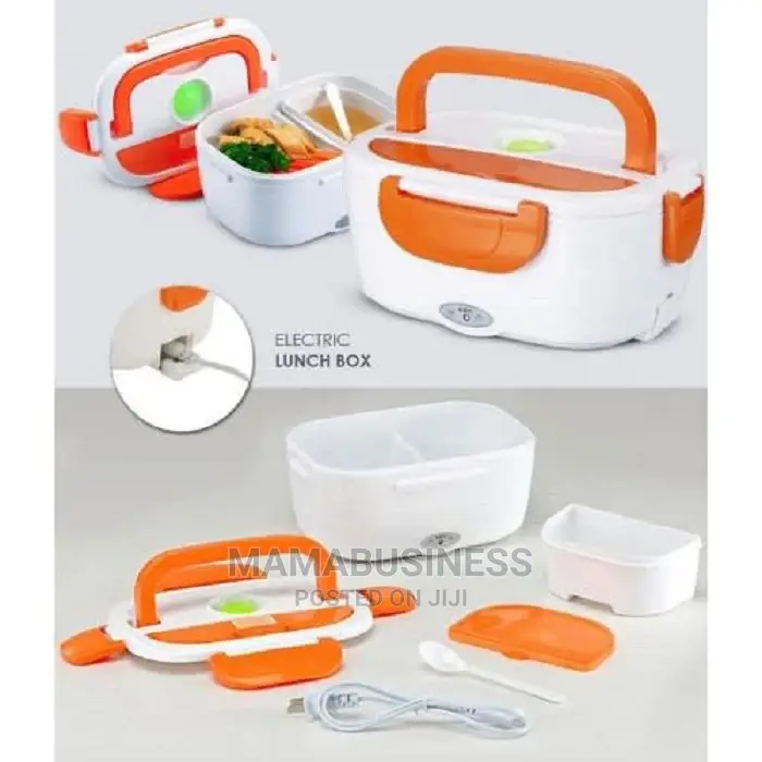 Electric Lunch Box Food Warmer - Orange