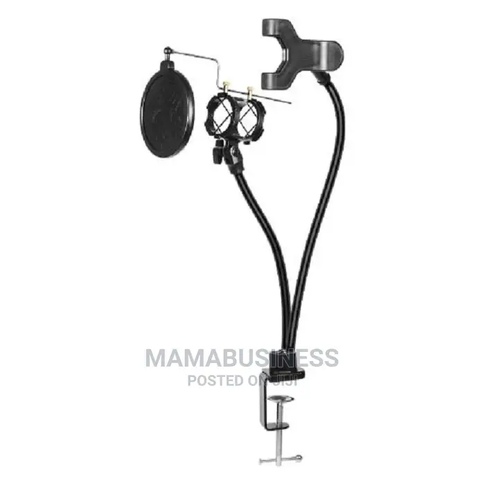 KH-24 Huake Desktop Phone Clip Holder and Mobile Microphone