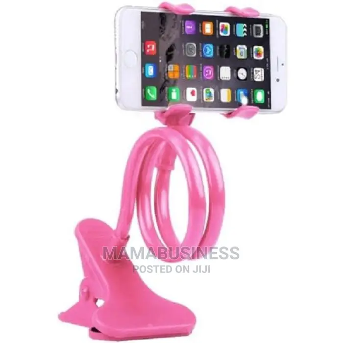 Goose Neck Flexible Mobile Phone Holder Stand - Pink
