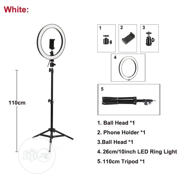 26cm/10inch LED Selfie Ring Light Dimmable LED
