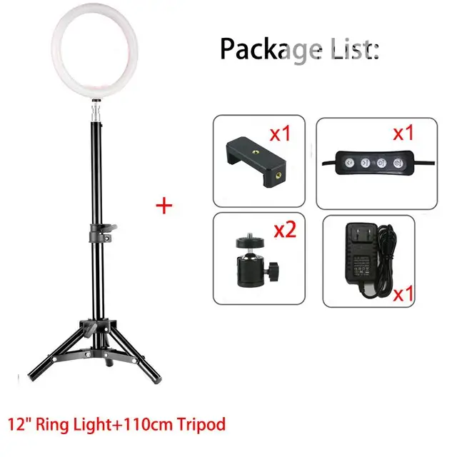 12inch Dimmable LED Studio Camera Ring Light