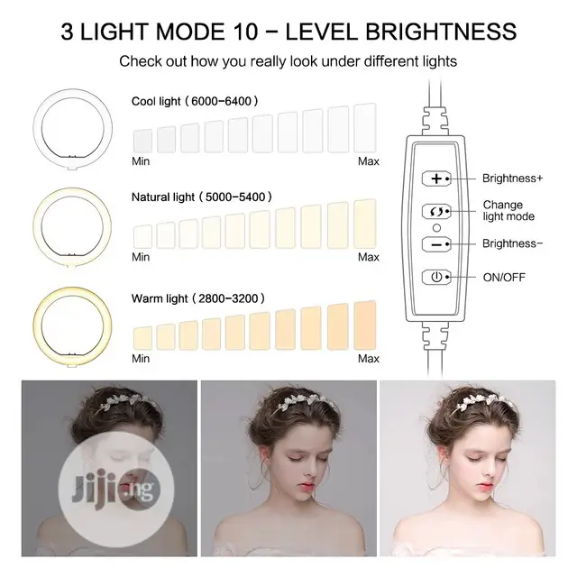 10inch/26cm Led Ring Light Photography Selfie Ring