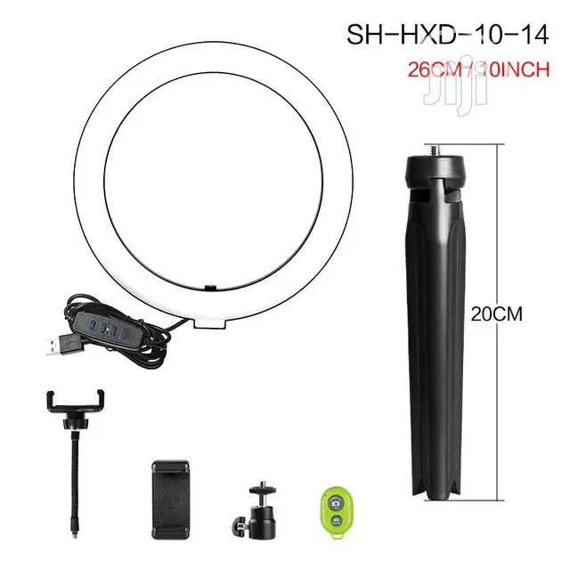 10inch/26cm Led Ring Light Photography Selfie Ring