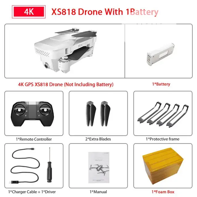 Mini GPS Drone With Wifi FPV 4K HD Dual Camera Quadcopter