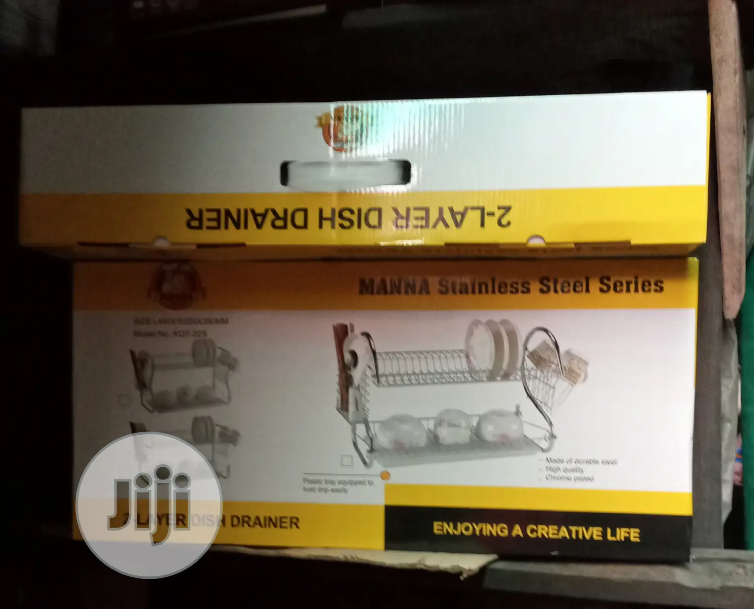 22 Cm Stainless Dish Rack 2 Steps