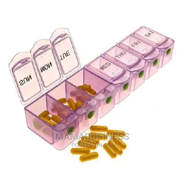 7 Day Pill Box Tablet Dispenser Organizer Case - Pink