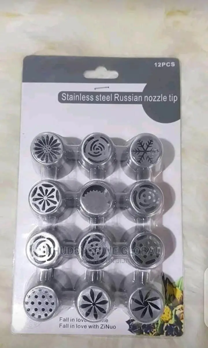 12 Pieces Russian Beak Stainless Steel Decorate Filling Cake