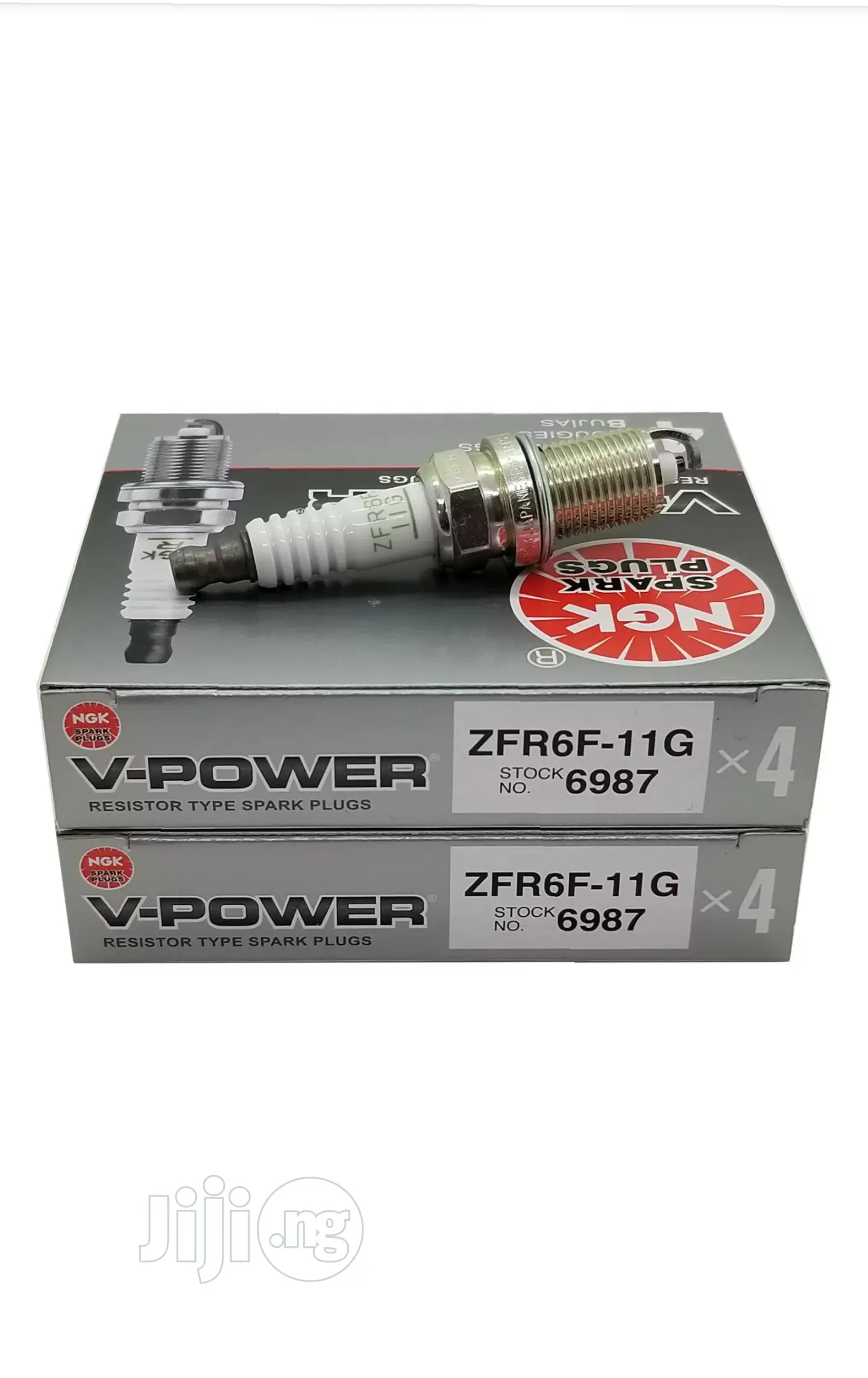 4pcs- Genuine NGK 6987 v-Power Resistor Spark Plug Zfr6f-11g