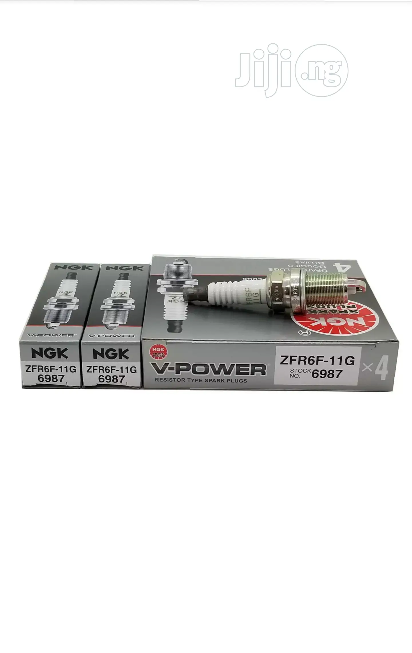 4pcs- Genuine NGK 6987 v-Power Resistor Spark Plug Zfr6f-11g
