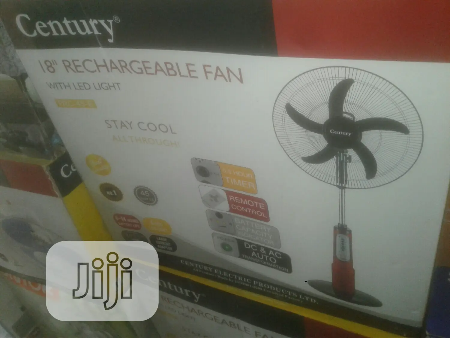 Century Rechargeable Fan. 18 Inches
