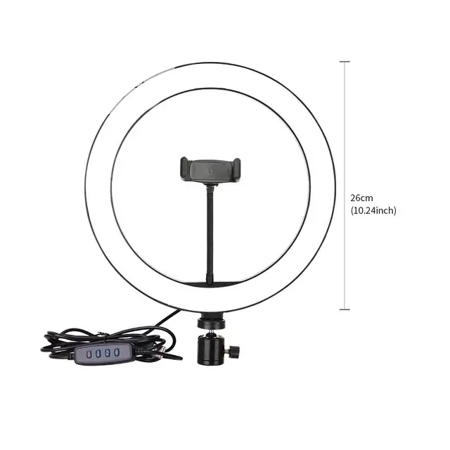 10 Inch Selfie Light Stick With Led Ring Light Tripod Stand