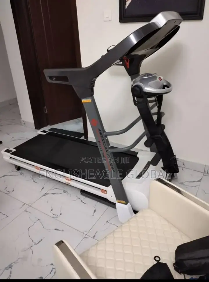 2.5 Hp Treadmill With Massager Black and White