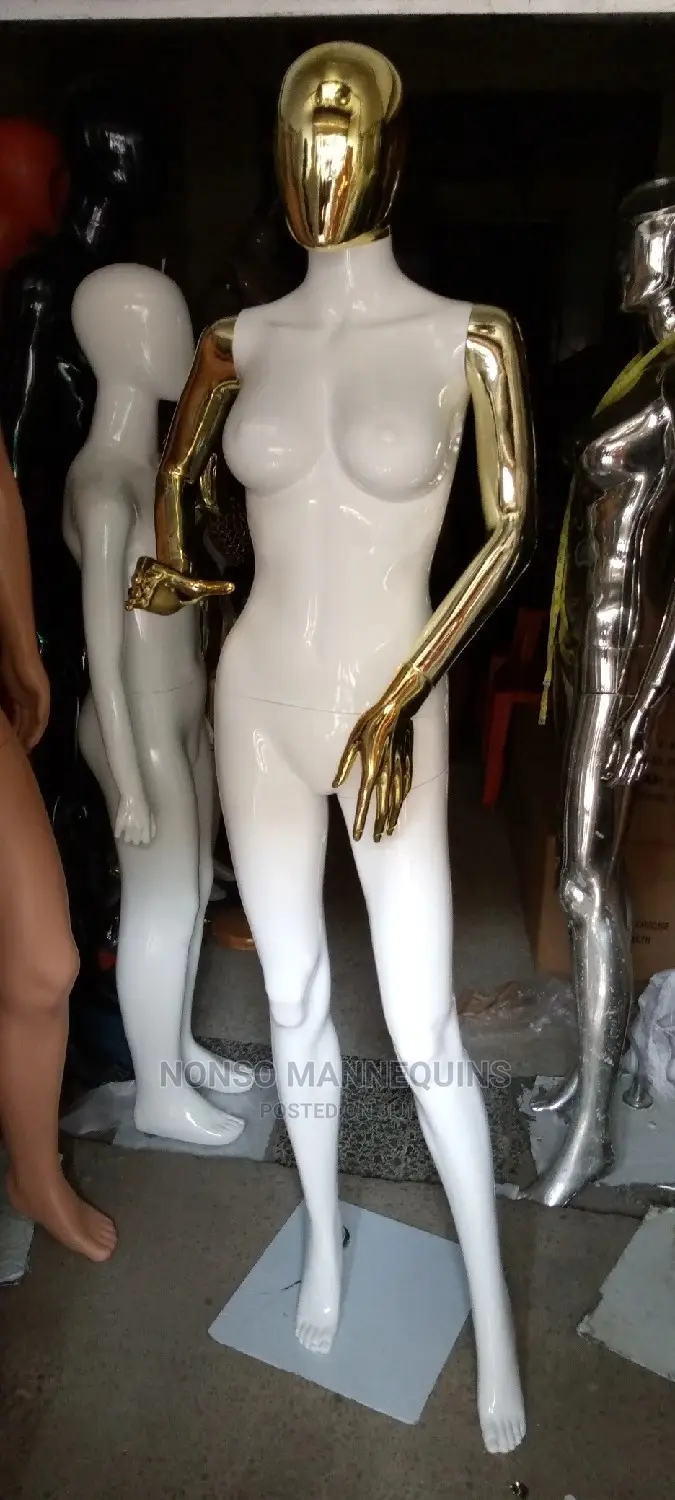 Gold and White Full Body Female Mannequins
