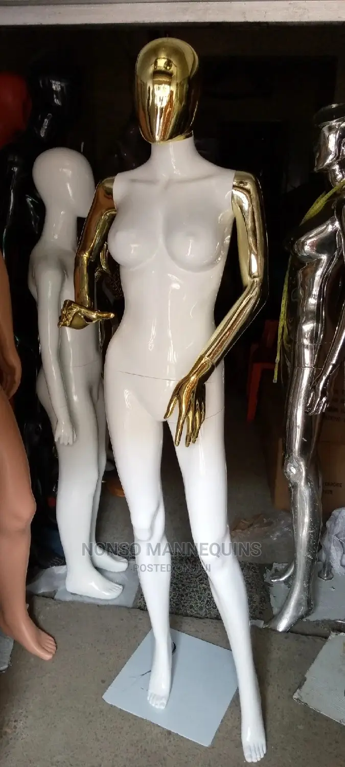 Gold and White Full Body Female Mannequins