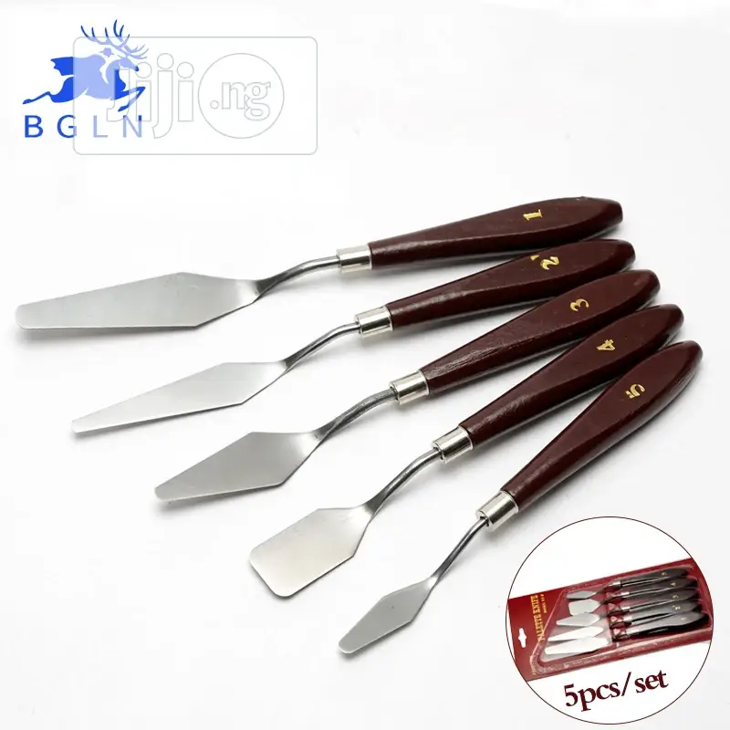 5pcs Mixed Stainless Steel Palette Scraper Set Spatula Knive