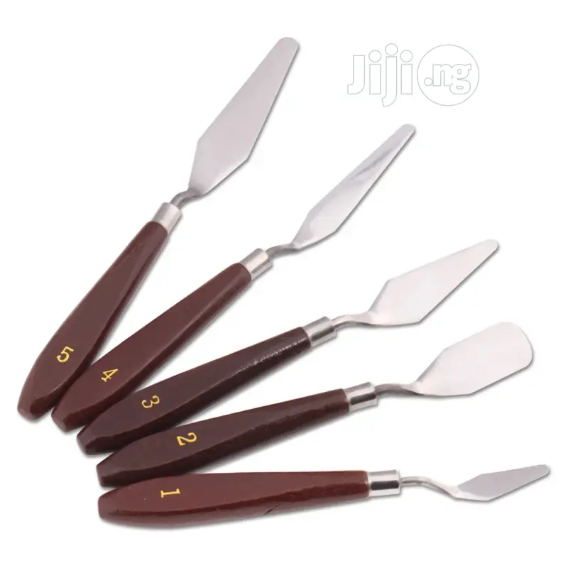 5pcs Mixed Stainless Steel Palette Scraper Set Spatula Knive