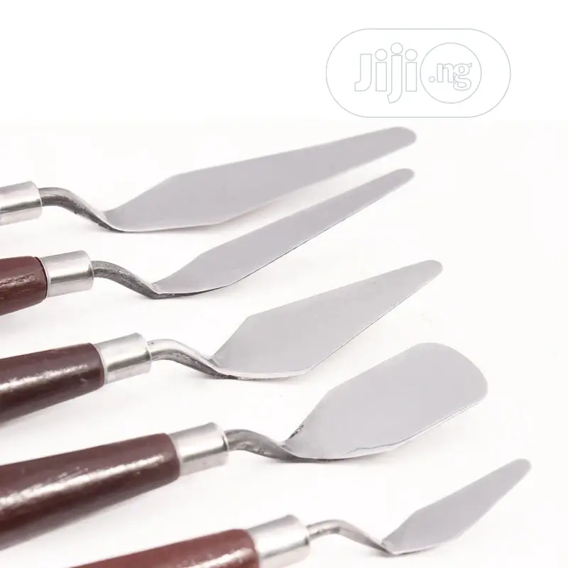5pcs Mixed Stainless Steel Palette Scraper Set Spatula Knive