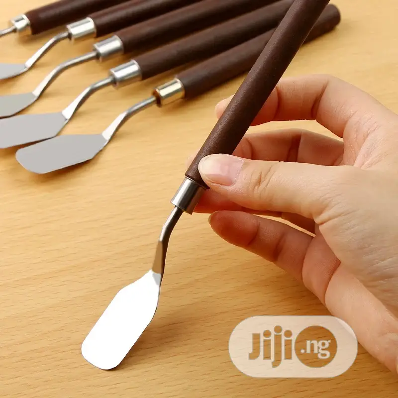 5pcs Mixed Stainless Steel Palette Scraper Set Spatula Knive