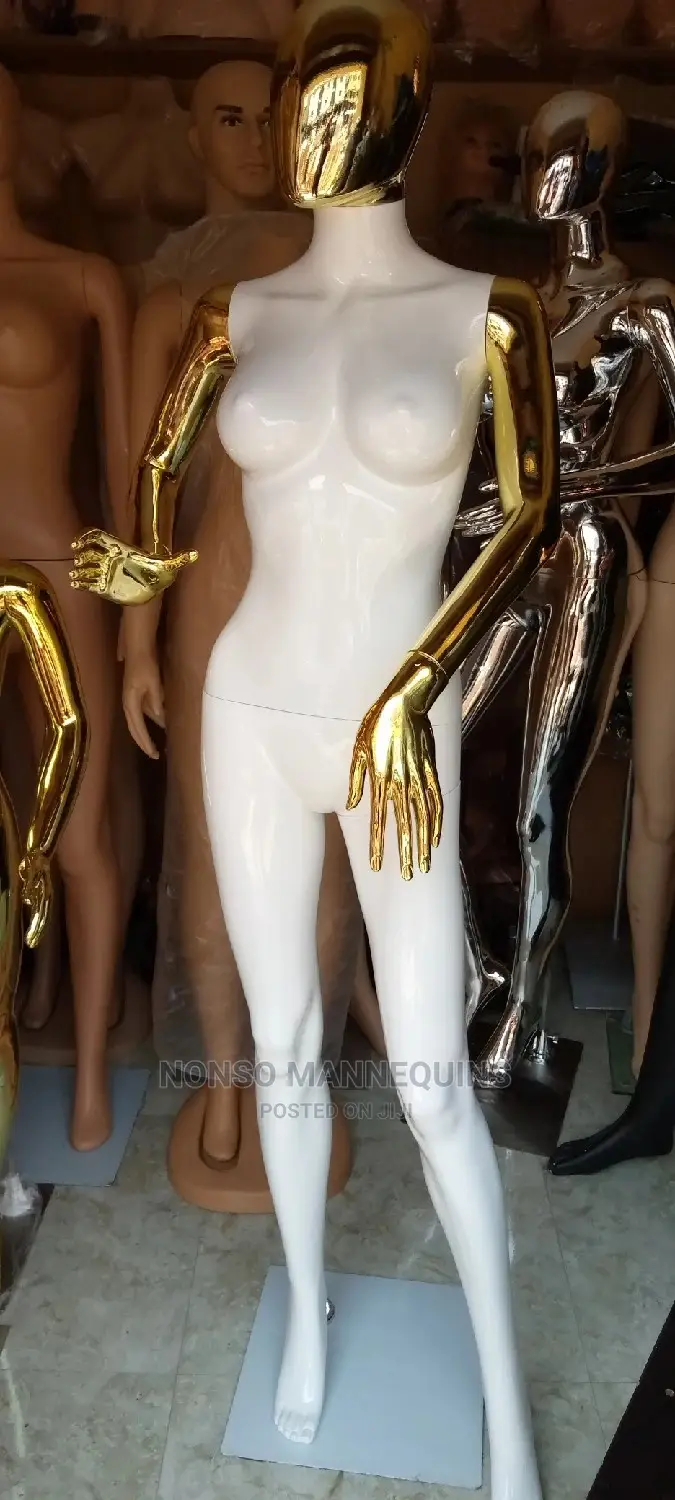 Gold White Egg Face Female Size 8 Mannequins