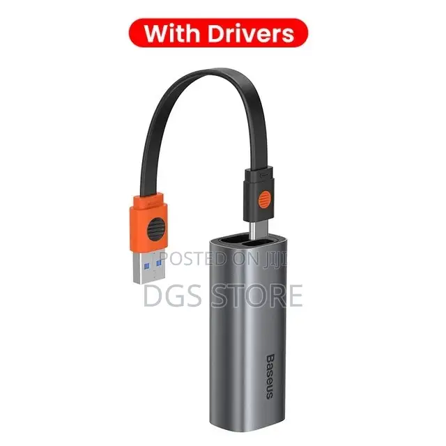 Baseus Steel Cannon Series Adapter USB a to USB 3.0 *RJ45